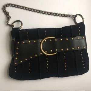 Vintage Steve Madden Black Suede Bag